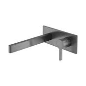 Vado Edit Wall Mounted Basin Mixer Tap - Brushed Gunmetal image