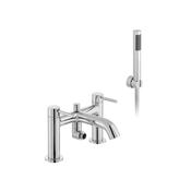 Vado Origins Slimline Bath Shower Mixer + Shower Kit - Chrome image