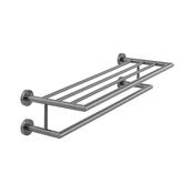 Vado Spa Towel Shelf with Rail, 600mm (24") - Brushed Gunmetal image