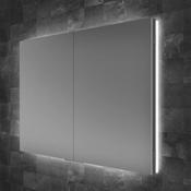 HiB Atrium 80 Semi-Recessed LED Aluminium Bathroom Mirror Cabinet – 800 x 700mm image