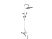 Bathworks Essentials Core Round Bath Filler Wall Mounted Shower Chrome image