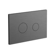 Vado Round Button Flush Plate - Brushed Gunmetal image