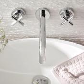 Vado Elements Wall Mounted 3 Hole Basin Mixer Tap Polished Chrome image
