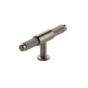 Bathworks Essentials Knurled T Bar 95mm Handle Gunmetal