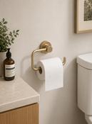 Sonia Tecno Project 160mm Toilet Roll Holder Brushed Gold PVD image
