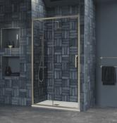 Flair ETO Sliding Shower Door 1400mm Brushed Brass