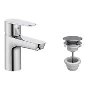 Roca Victoria Plus Basin Mixer with Click-Clack Waste - Chrome image