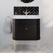Burlington Chalfont 650mm Single Drawer Unit - Matt Black