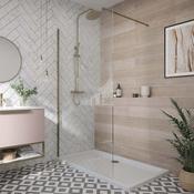 Bathworks Essentials S8 Brushed Brass Wetroom Set 800mm image