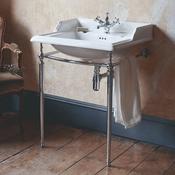 Burlington Classic Rectangular Basin with Washstand Chrome 650mm image