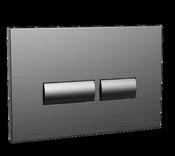 Bathworks Essentials Square Gunmetal Dual Flush Button image
