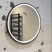 Britton Hoxton Round LED Mirror Matt Black image