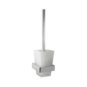 Vado Shama Toilet Brush and Frosted Glass Holder Chrome image