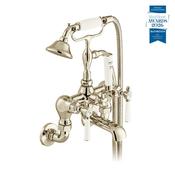 Vado Axbridge Wall Mounted Bath Mixer Tap with Shower Kit, Lever Handles image