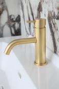 Flow Single Lever Basin Mixer Tap -Brushed Brass image