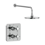 Burlington Guild Thermostatic Single Outlet Shower Valve Fixed Head Chrome image