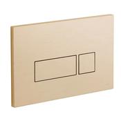 Vado Square Button Flush Plate - Brushed Gold image
