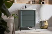 Bathworks Essential Bota 600mm Floor Mounted Vanity Unit with Ceramic Basin image