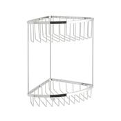 Vado Large Double Triangular Corner Shower Basket Chrome image