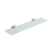 Vado Level Frosted Glass Shelf 550mm Chrome