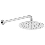 VADO Nebula 250mm Round Single Function Shower Head with Arm Chrome image