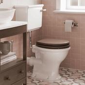 Burlington Guild Traditional Toilet Seat with Chrome Soft Close Hinges image