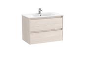 Roca Tenet 800mm 2 Drawer Vanity Unit with Basin - Nordic Ash image