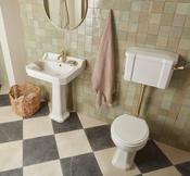 Tavistock Vitoria 1 Tap Hole Basin &amp; Full Pedestal image