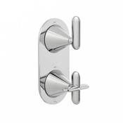 Vado Tablet Arrondi Wall Mounted 1 Outlet 2 Handle Concealed Thermostatic Shower