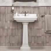 Burlington Guild Rectangular White Basin With Standard Pedestal image