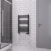 Eastbrook Tuscan Square Multirail Straight Heated Towel Rail Matt Black image