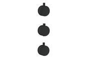 Bathworks Essentials Knurled Shower Valve Pack Matte Black image