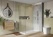 Bathworks Essentials S8 Wetroom Panel 1000 Chrome