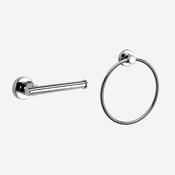 Sonia Tecno Project Chrome Bathroom - Towel Ring &amp; Toilet Roll Holder image