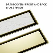 SharpDrain Linear Panel Wet Room Drains -  Brush Brass image