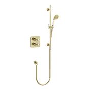 Burlington Guild Thermostatic Shower Set with Slide Rail Handset Gold