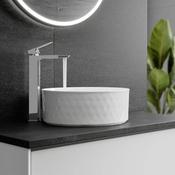 HiB Eden 360mm Textured Ceramic Countertop Basin