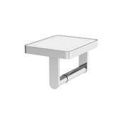 Vado Muse Toilet Roll Holder with White Glass image