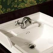 Burlington Claremont Deck Mounted Basin Mixer - Chrome image