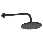 Bathworks Essentials Round Shower Arm &amp; Head Matte Black image