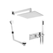 VADO Tablet Notion Chrome 3 Outlet Thermostatic Shower Set Polished Chrome image