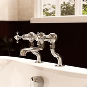 Burlington Claremont Deck Mounted Bath Mixer - Chrome image