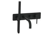 Bathworks Essentials Wall Mounted Bath Shower Mixer &amp; Handset Matte Black image