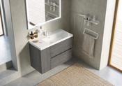 Sonia Code 1000mm Wall Hung Bathroom Vanity Unit Basin Stormwood image