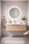 Bathworks Essential Macie Brass LED Mirror 600mm