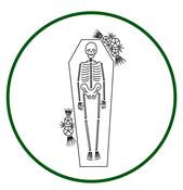 Halloween Pattern Spooky Skeleton 8 inch — be alice.