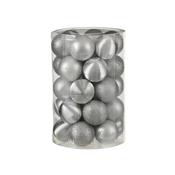 House Of Seasons 34pk Silver Multi-Finish Shatterproof Baubles image