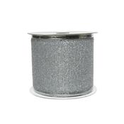 Decoris Silver Glitter Christmas Ribbon 2.7m image