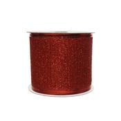 Decoris Red Glitter Christmas Ribbon 2.7m image
