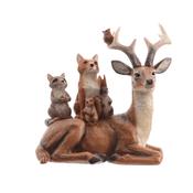 Reindeer &amp; Woodland Friends Resin Ornament 15.5cm image
